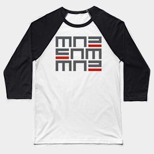 Pattern gray red geometric Baseball T-Shirt